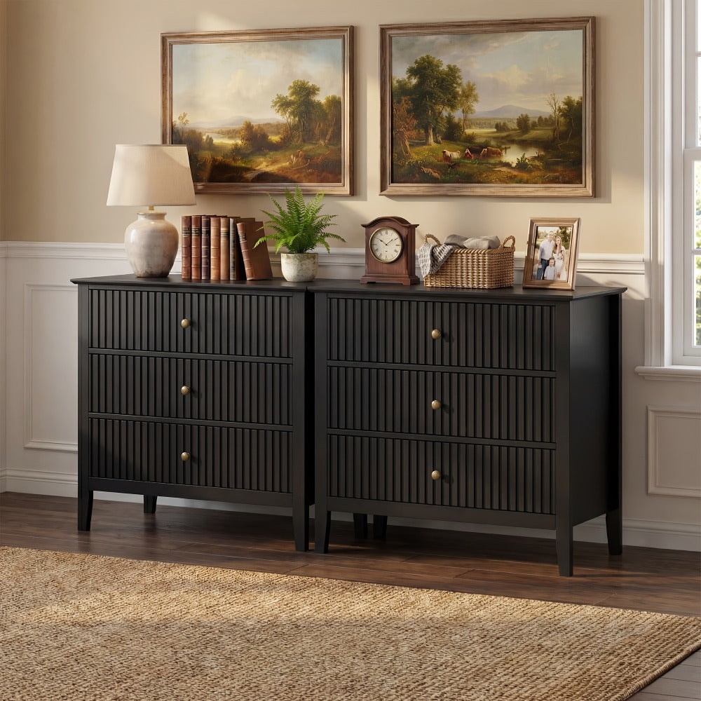 30-Inch Wood Nightstand, Bedroom Side Table for Practical Everyday Home Use detail image - detail view 3