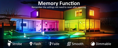 RGB LED Flood Light 25W Outdoor Color Changing - 1000 DIY Colors, 44-Key Remote, Strobe & Fade Modes