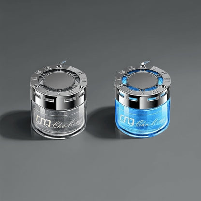 Two-Piece Solid Gel Car Air Freshener Jars with Four Cologne, Blue Bell, Rose and Osmanthus Scent Pairings