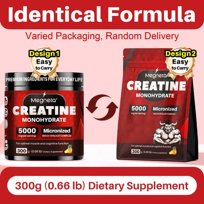 Creatine Monohydrate Powder 5000mg Per Serving - Pineapple Flavor, No Artificial Sweeteners - Strength