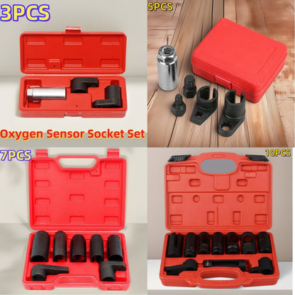 Oxygen Sensor Socket Set – Professional Removal & Installation Tool Kit for All Vehicles, Universal 22mm Slotted Design