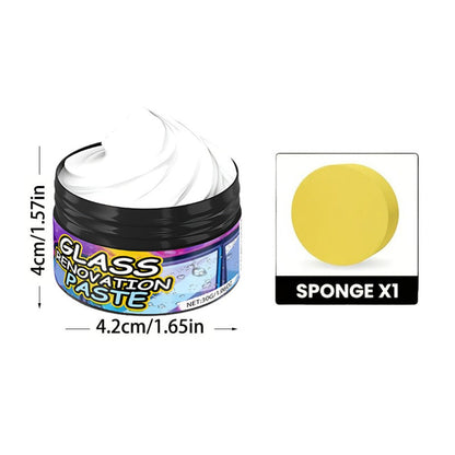Car Glass Polishing Compound 30g – Windshield & Rearview Mirror Scratch Remover, Brightening Polish with Protective Coating for Auto Glass