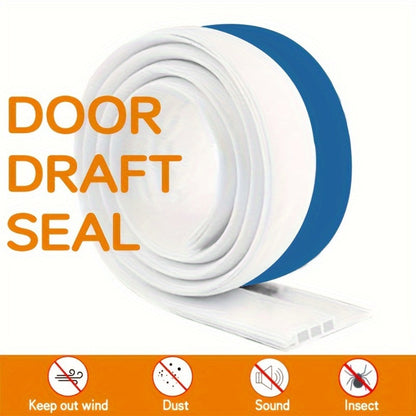 Door Draft Stopper 2pcs Silicone Weather Stripping 37" Under Door Seal Strip with Strong Adhesive – Noise Reduction, Energy Saving