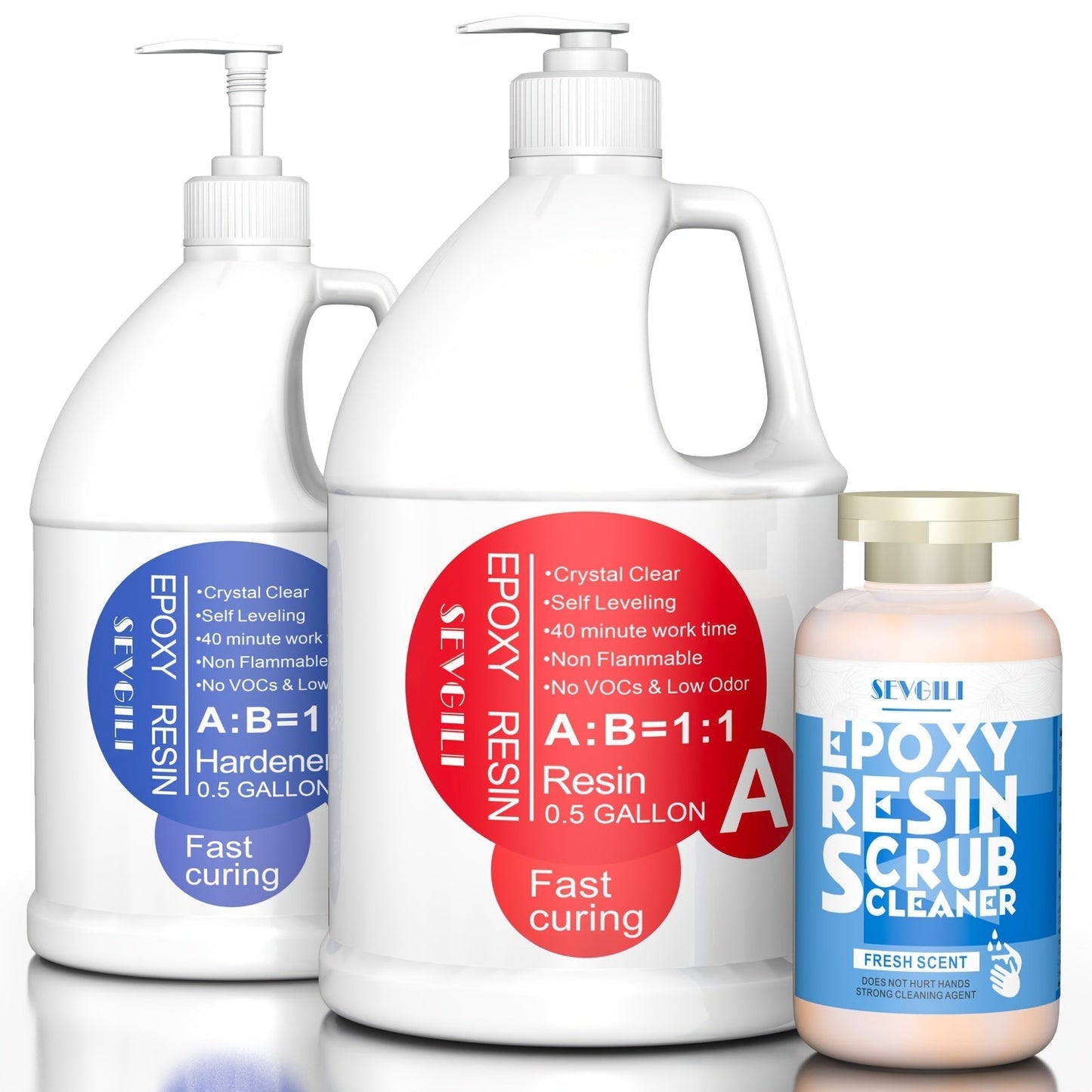Epoxy Resin Kit Ultra Clear Bubble-Free Self-Leveling, 2-Part Casting & Coating Resin for River Tables Countertops Crafts