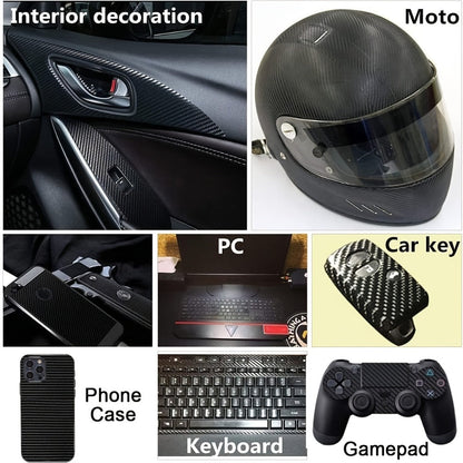 5D Carbon Fiber Vinyl Wrap 50cm x 300cm – Self-Adhesive Car Interior Decor Film, UV Protection, Scratch-Resistant, Dashboard Trim Sticker