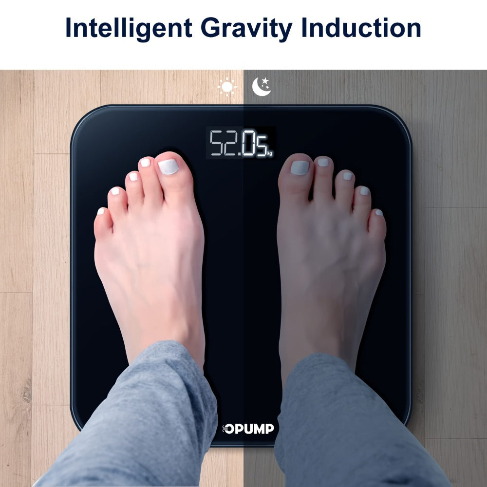 Digital Bathroom Scale High Precision, Electronic Body Weight Scale with Backlit HD LCD Display, kg/lb/st Switchable