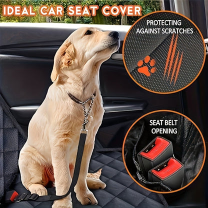 Quilted Black Front Car Seat Covers with Headrest Straps and Raised Pet-Guard Side Panels, Two-Piece Set