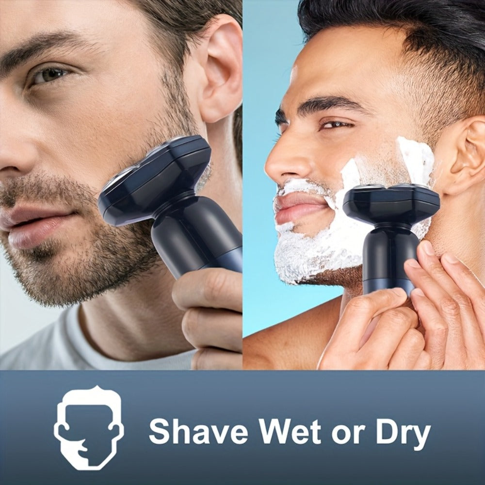 Rotary Shaver for Men 3-in-1 Cordless Rechargeable Electric Razor - Floating Head Wet Dry Shaver