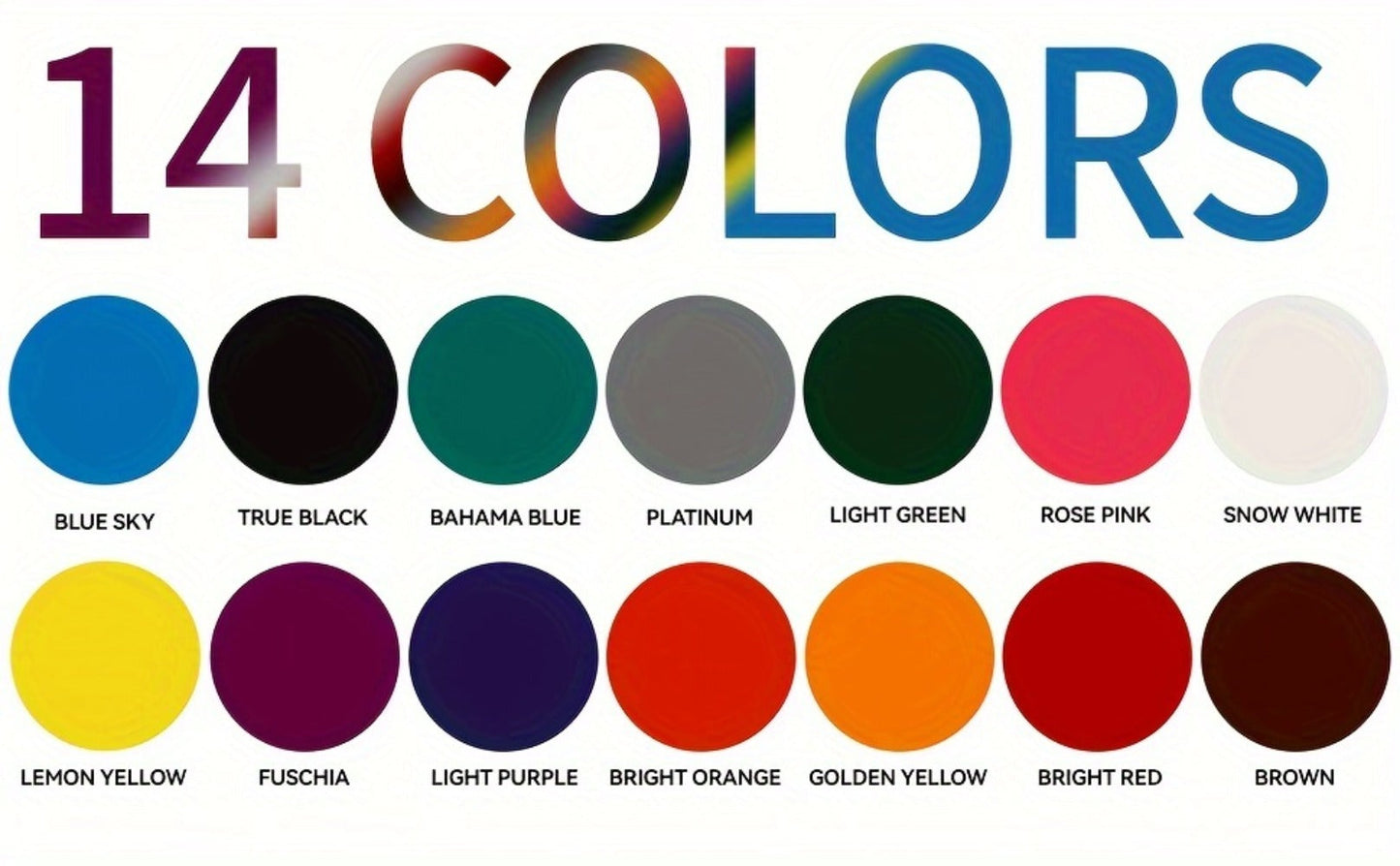 Tattoo Ink EIPTWH 14-Color Set with 15ml Bottles and One Complete Kit Configuration with Item-Specific Color, Capacity and Bottle Choices