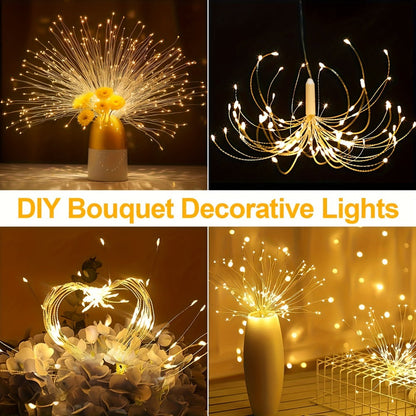 Solar Starburst Lantern Fairy Lights Outdoor 5 Pack 450 LED – Remote & Timer, 8 Modes, Adjustable Brightness