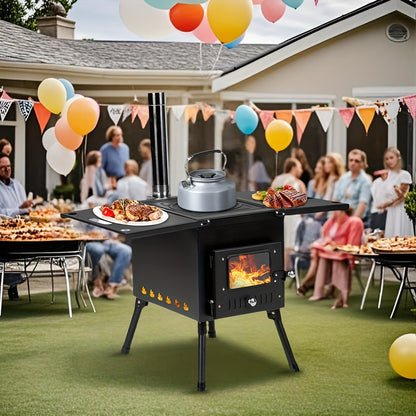 Tent Wood Stove Portable for Garden, Patio and Yard Use, with the Listed Configuration, for Everyday Use and Organized Storage