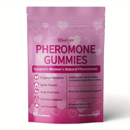 Women's Pheromone Gummies with L-Arginine, Maca & Beetroot, Natural Attraction, Confidence & Feminine Balance Supplement