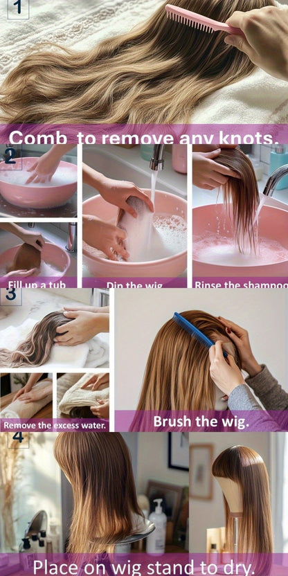 Synthetic Wig Long Style, Six Color Choices with 24-Inch Length for Parties with Model-Specific Color, Length and Cap Options