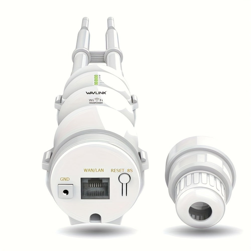 WAVLINK N300 Outdoor PoE WiFi Access Point 300Mbps - 2x7dBi Antennas 150m Range, AP Router Repeater 4-in-1 Modes