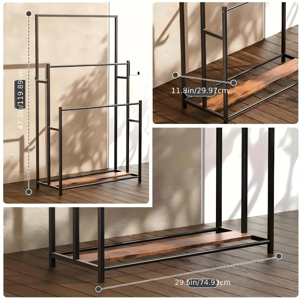 Towel Rack Freestanding 47 Inch Tall 3-Tier Floor Standing Towel Holder for Bathroom Bedroom Pool Outdoor