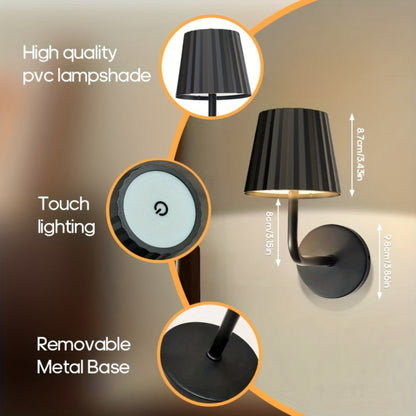 LED Wall Sconce Touch Dimmable Remote Control USB Powered Battery Backup 3 Color Temperatures for Entryways, Bedrooms and Living Spaces