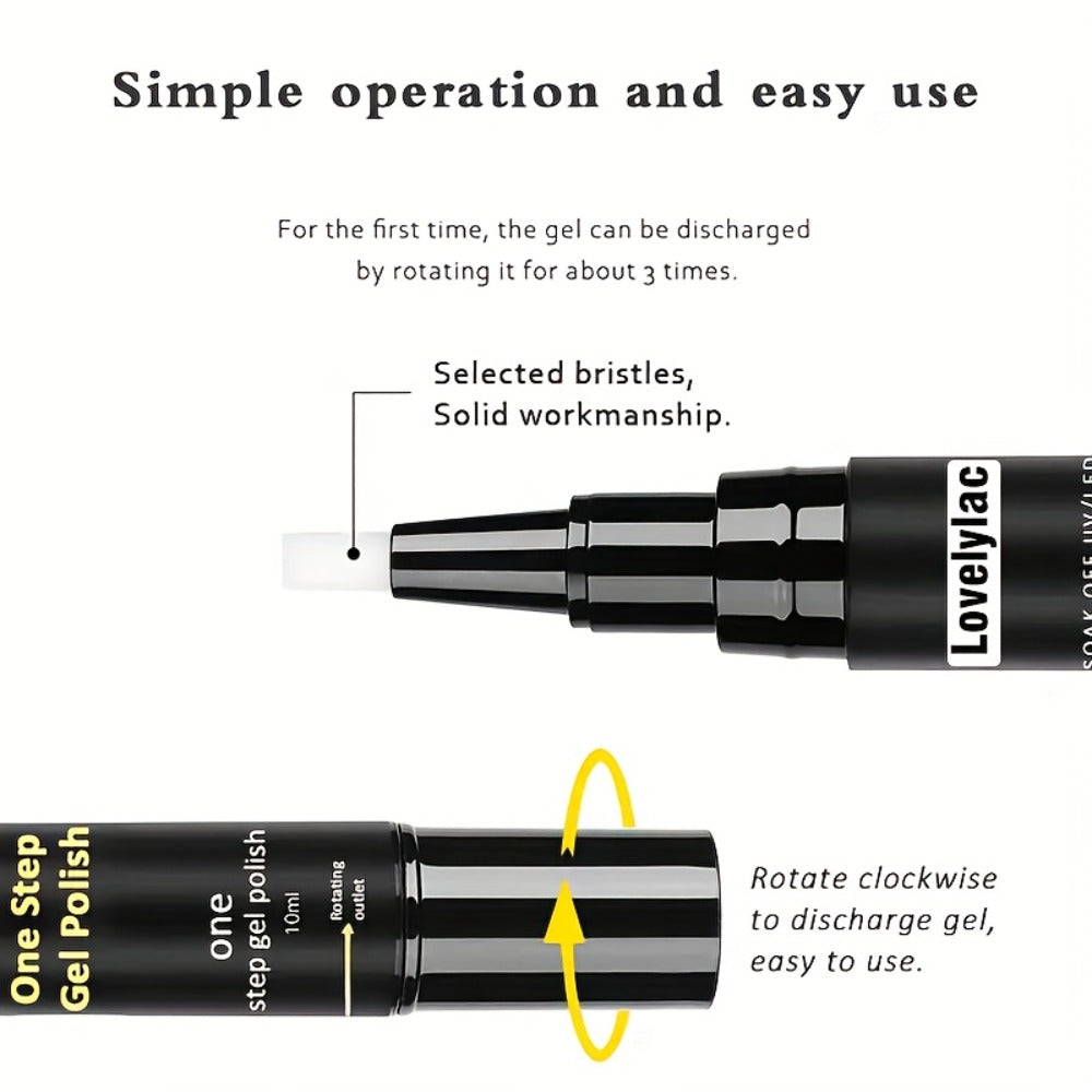 Magnetic Cat Eye Gel Nail Polish Pen 3-in-1 All-in-One Base Coat Color Top Coat – Ultra-Bright High-Saturation Polygel