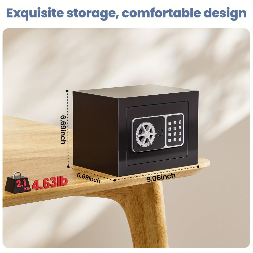 Fingerprint Safe Box with Password and Key Lock 0.3 0.8 1.13 1.71 Cu Ft Home Security Safe for Entryways, Bedrooms and Living Spaces