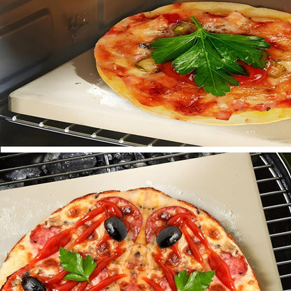 Pizza Stone for Oven and Grill Cordierite Baking Stone Thermal Shock Resistant for Pizza Bread Rectangular 15x11.8 Inch Round 15 Inch