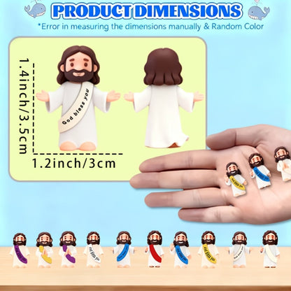 Mini Jesus Figurines for Halloween Trunk-or-Treat 50/100/150pcs – Colorful Bulk Religious Statues 5 Colors