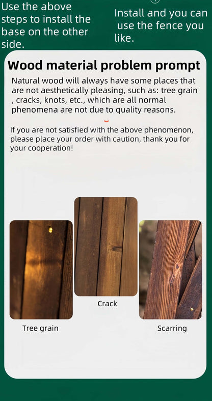 Expandable Wooden Pet Gate Fence Freestanding Retractable Indoor Outdoor Safety Barrier for Entryways, Bedrooms and Living Spaces