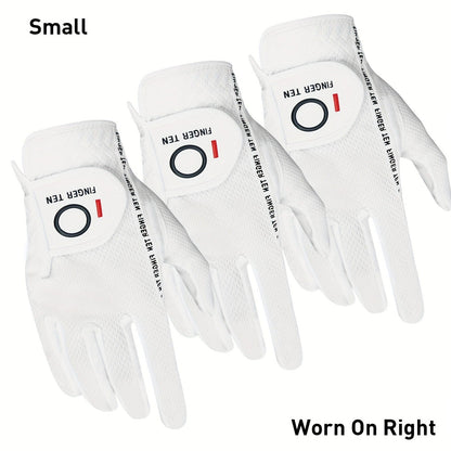 Wet Weather Golf Gloves Rain Grip 3-Pack for Men | Breathable Water-Resistant Golf Gloves for Left & Right Hand
