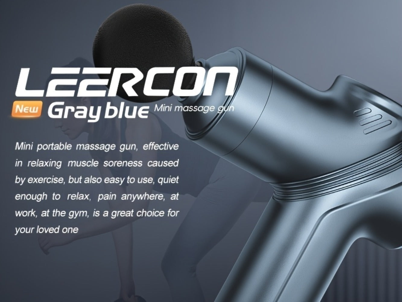 Portable Percussion Massage Gun – Ultra-Quiet Motor, 4 Massage Heads & 6 Adjustable Speeds | Handheld Deep Tissue Massager for Muscle