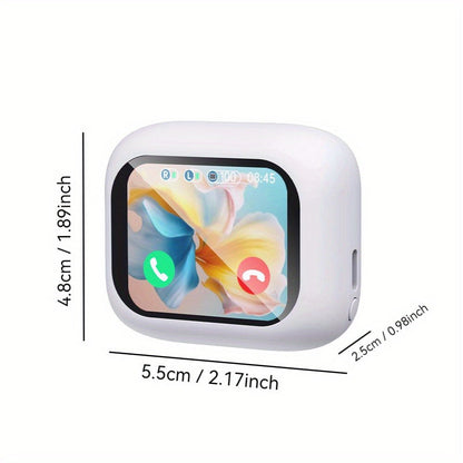 Touchscreen ANC Wireless Earbuds Full-Color Display, Noise Cancelling In-Ear with Charging Case for Sports Gaming Business