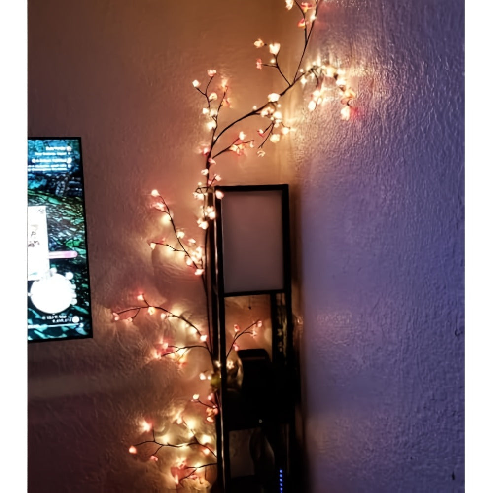 Fairy Lights with Remote, 96-LED Bendable Willow Branch Fairy Lights with USB Power, Remote Control and Eight Indoor Modes