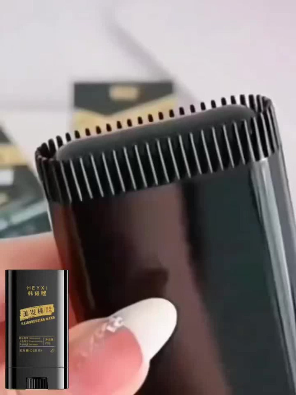 Gray Root Coverage Hair Color Stick with Comb – Waterproof Sweat-Resistant Instant Root Touch Up, Plant-Based Squalane Formula