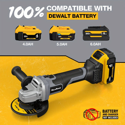 Brushless Angle Grinder for Dewalt 20V Battery - 4-1/2 Inch 9000 RPM with Grinding Wheels, Start & Safety Brake for Grinding