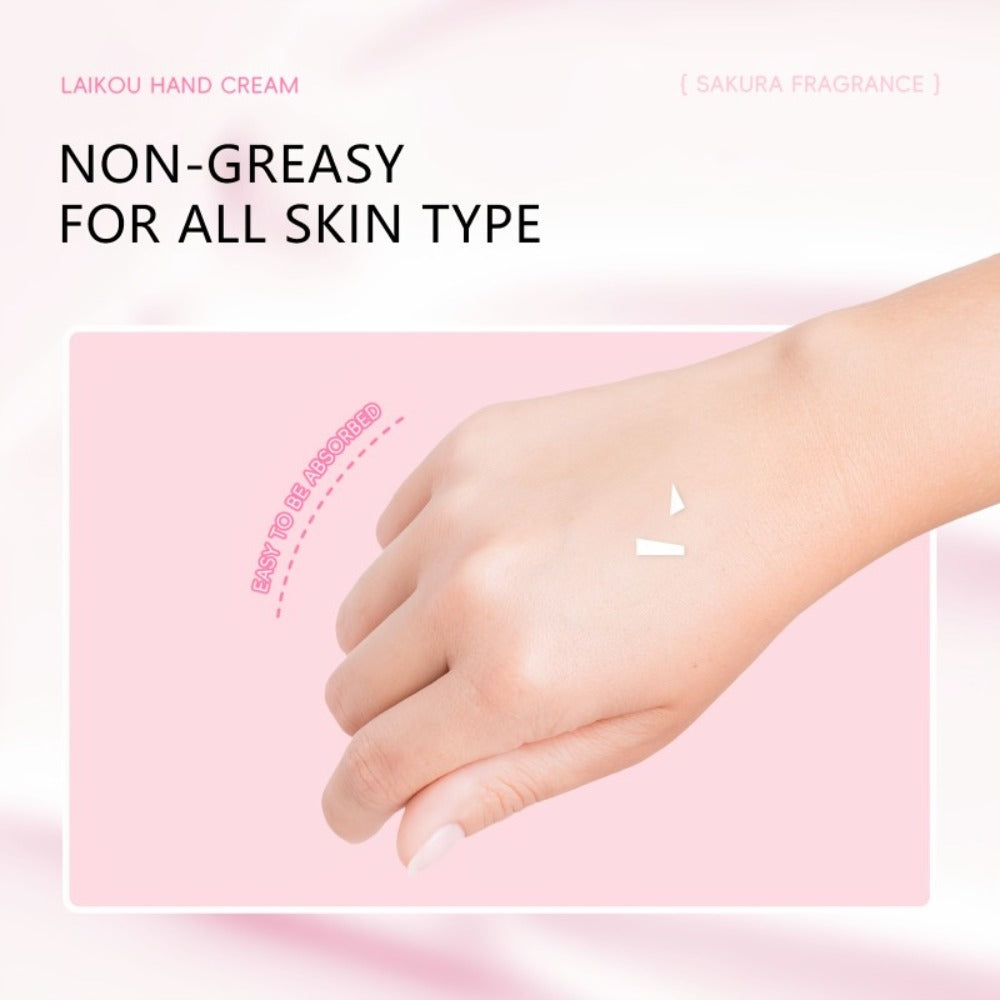 Japanese Sakura Hand Cream Set 20 Pcs LAIKOU Cherry Blossom Moisturizing Lotion with Glycerin & Vitamin C Lightweight Non-Greasy Portable