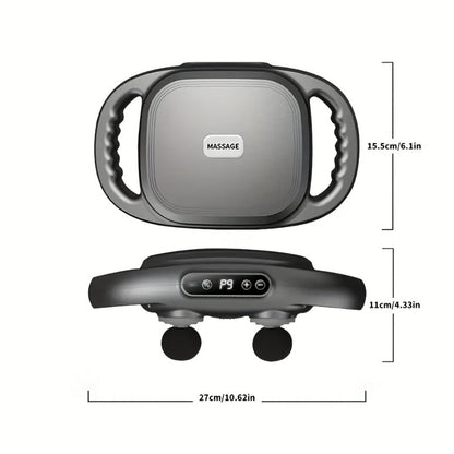 Tapping Massage Gun with 6 Interchangeable Heads, USB Rechargeable Handheld Deep Tissue Vibration Massager for Back