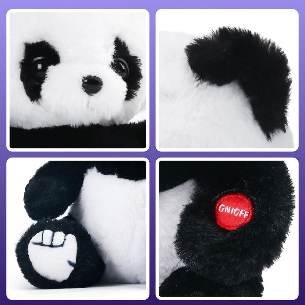 8-Inch Light-Up Panda Plush with Color-Changing LEDs, Soft Stuffed Body, Button Control and 2-AA Battery Compartment