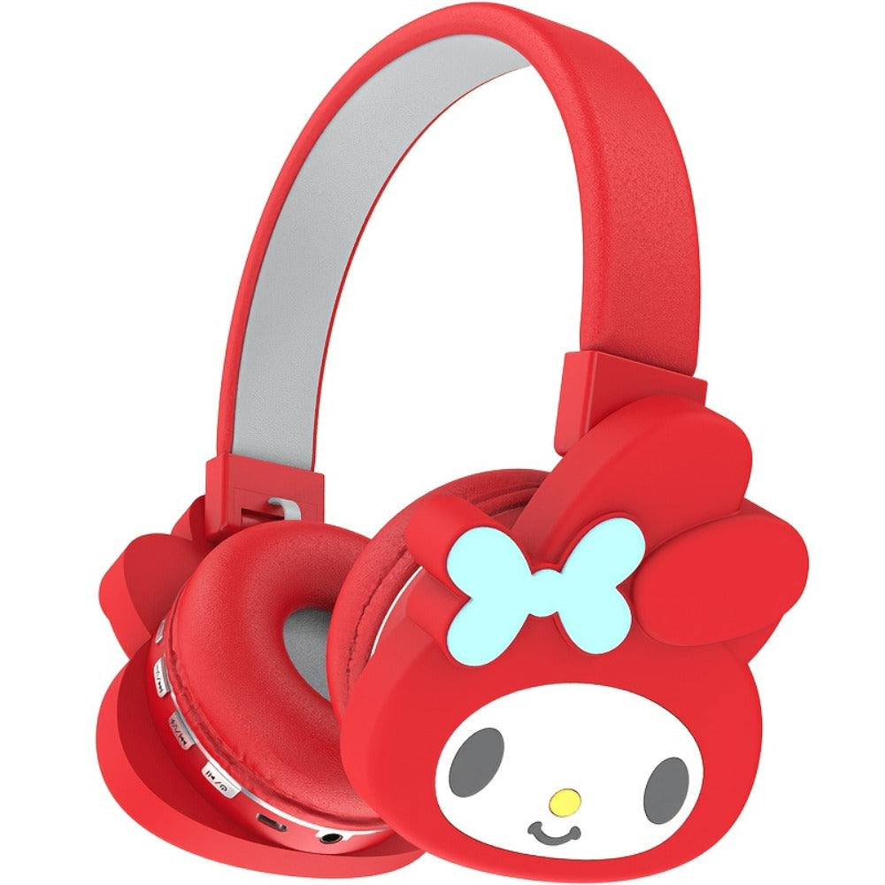 Sanrio Kuromi My Melody Cute Wireless Headset Foldable Portable Smart Call Anime for Bedside Audio, Alarms and Room Entertainment