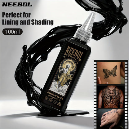 Tattoo Ink Neebol Black 3.38oz 100ml Single Bottle with Black Ink Configuration with Item-Specific Color, Capacity and Bottle Choices