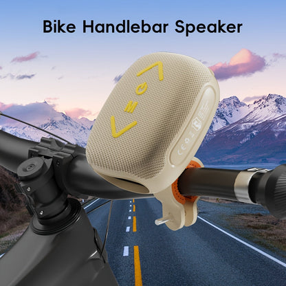 Bluetooth Bike Speaker, IPX5 Handlebar Speaker with Battery, FM, TF, AUX, TWS & Hands-Free Calls