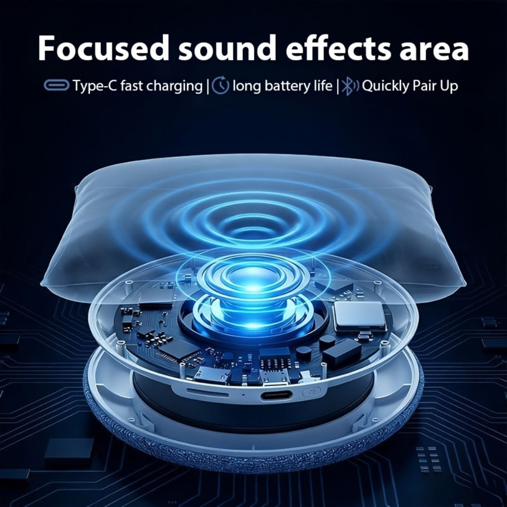 Bone Conduction Pillow Speaker Sleep Headphones Ultra-Thin 11mm Wireless Bluetooth White Noise for an Everyday Personal Care Routine
