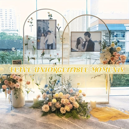Metal Wedding Arch Backdrop Set 2pcs 7.2FT & 6FT - Balloon Flower Arch Frame for Weddings for Entryways, Bedrooms and Living Spaces