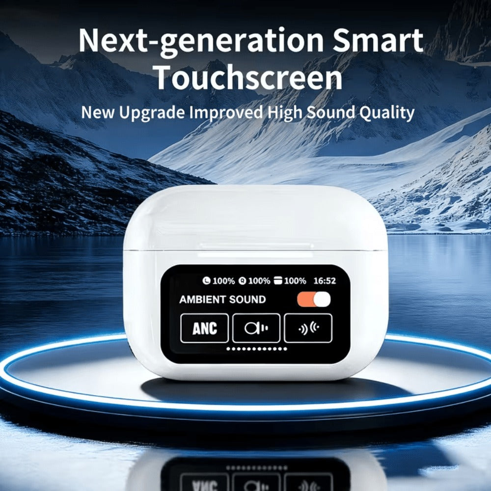 Wireless Earbuds 3-in-1 Standard, Translation or Screen Models with White Charging Case Options