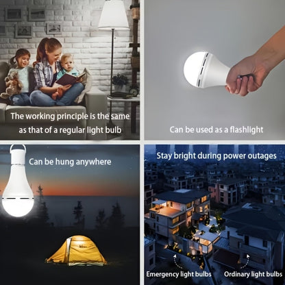 Rechargeable Emergency LED Bulb 2000mAh 60W Equivalent 6000K with Hook for Entryways, Bedrooms and Living Spaces