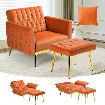 31.5-Inch Upholstered Accent Chair, Bedroom Reading Chair for Living Room detail image - detail view 14