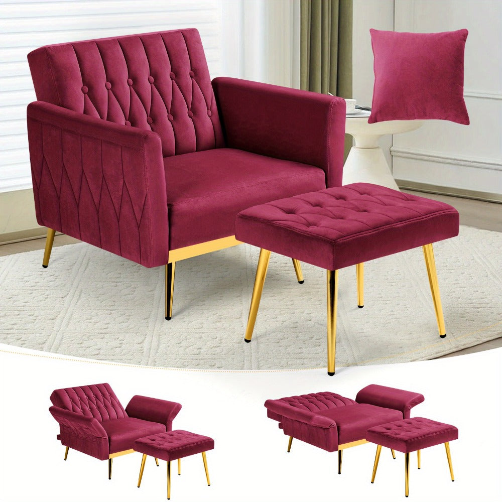 31.5-Inch Upholstered Accent Chair, Bedroom Reading Chair for Living Room detail image - detail view 16