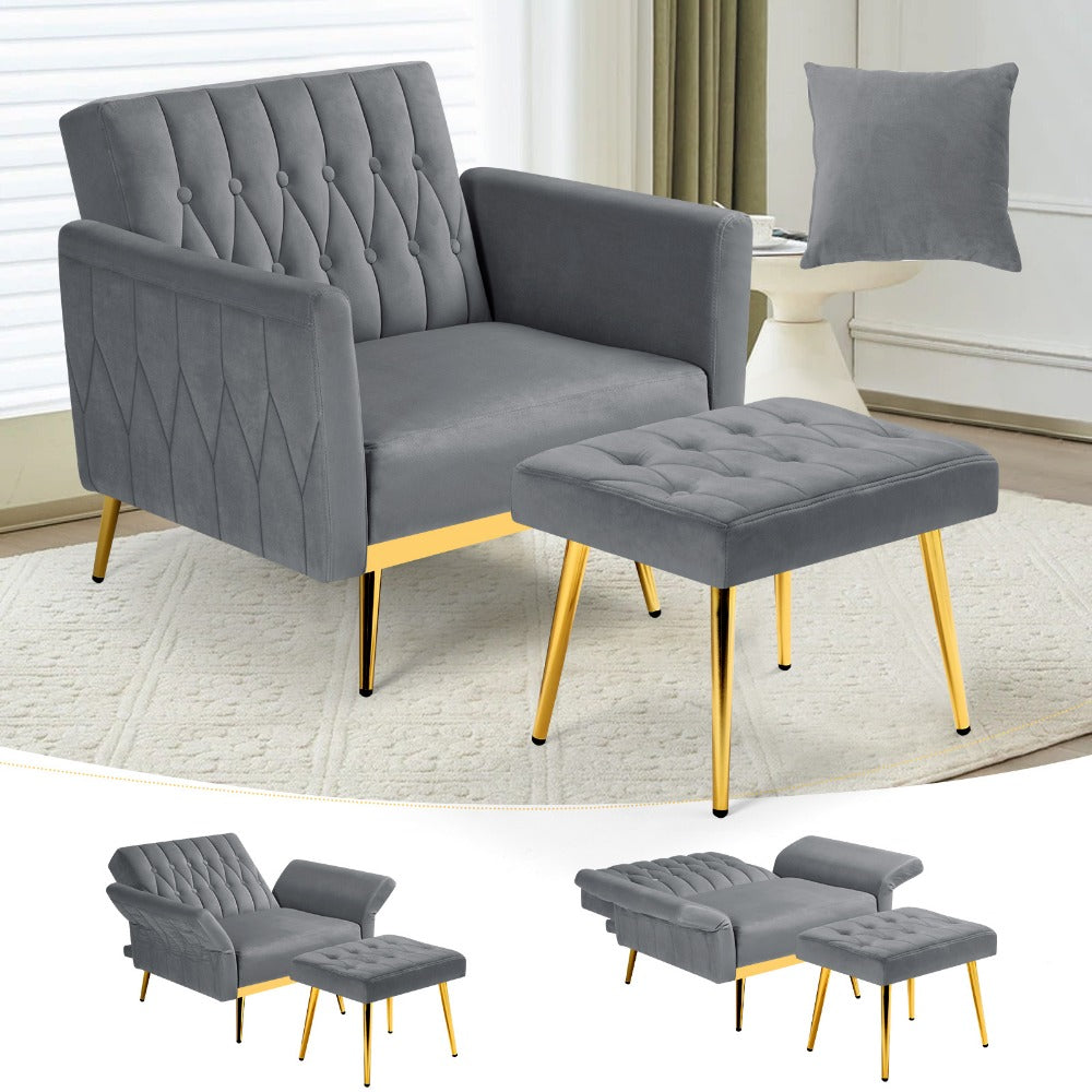 31.5-Inch Upholstered Accent Chair, Bedroom Reading Chair for Living Room detail image - detail view 17