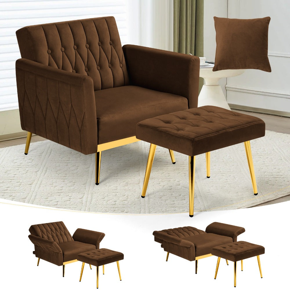 31.5-Inch Upholstered Accent Chair, Bedroom Reading Chair for Living Room detail image - detail view 19