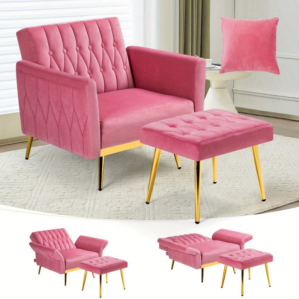 31.5-Inch Upholstered Accent Chair, Bedroom Reading Chair for Living Room detail image - detail view 3