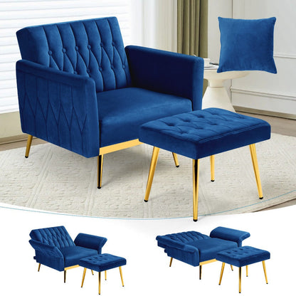 31.5-Inch Upholstered Accent Chair, Bedroom Reading Chair for Living Room detail image - detail view 5