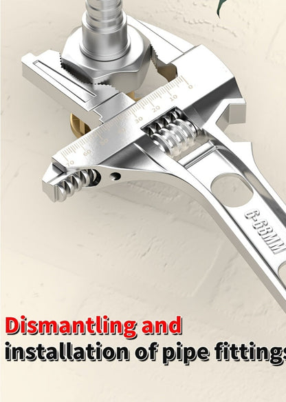 Bathroom Wrench Tool Multifunctional, Adjustable Double-Ended Open-End Wrench for Sink, Faucet, Water Pipe & Heating Repair