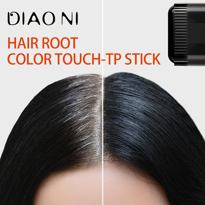 Portable Gray Root Cover Stick 2pcs, Disposable Hair Root Touch-Up with Plant-Based Squalane, Instant Gray Coverage