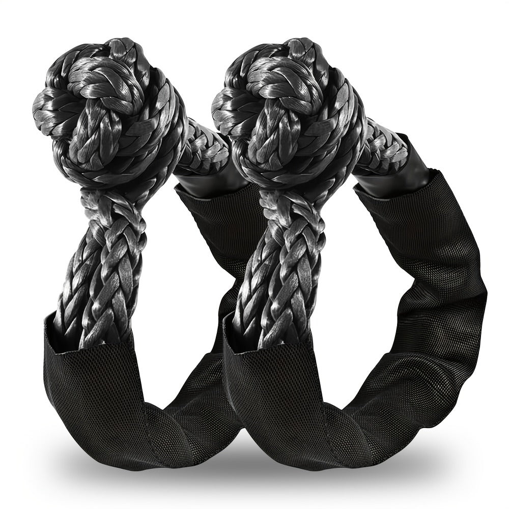 Soft Shackle 41, 000 lb Breaking Strength Synthetic UHMWPE Recovery Rope with Protective Sleeve – Heavy Duty Tow Shackle for Off-Road Truck